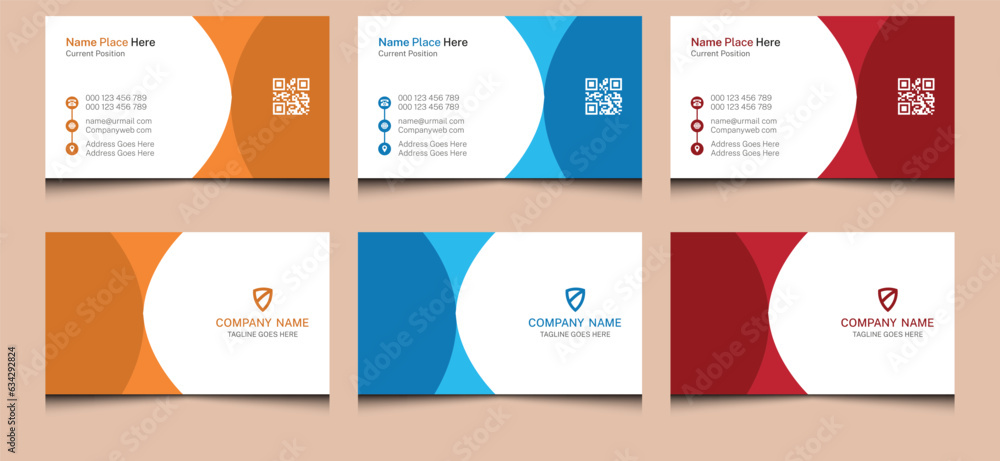 Simple clean elegant unique creative modern professional company corporate identity minimal construction name visiting business card template design.