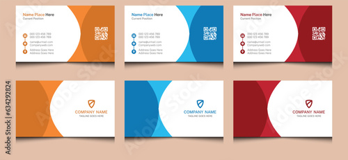 Simple clean elegant unique creative modern professional company corporate identity minimal construction name visiting business card template design.