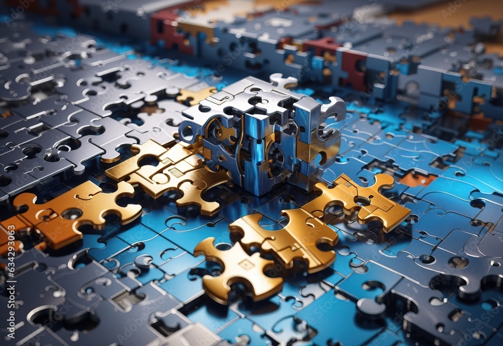 The Cybersecurity Puzzle Putting the Pieces Together for Maximum Protection - obrazy, fototapety, plakaty 