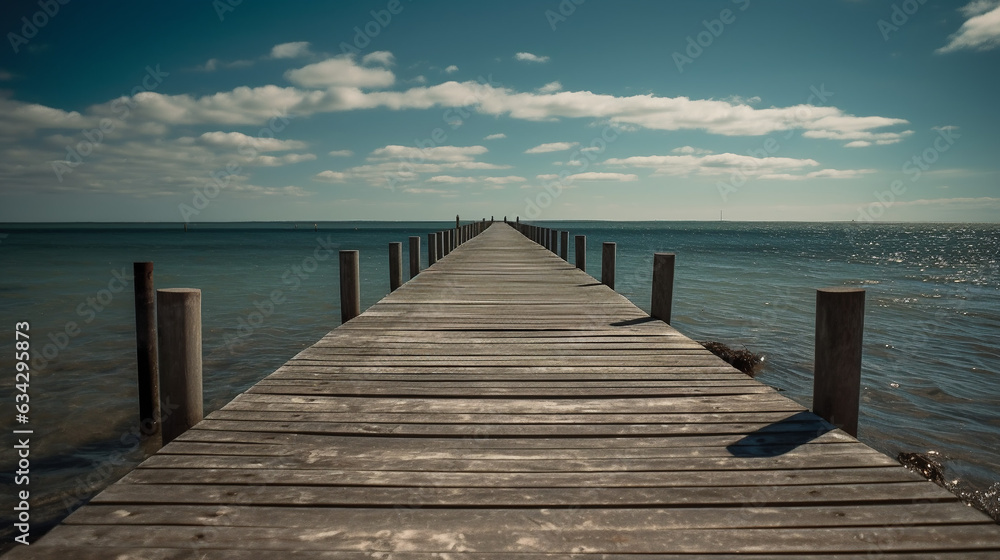 Fototapeta premium Pontile. Ai generated.