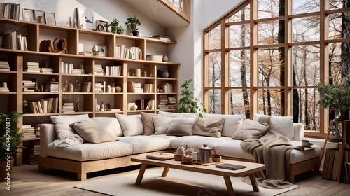 modern living room, generative AI 