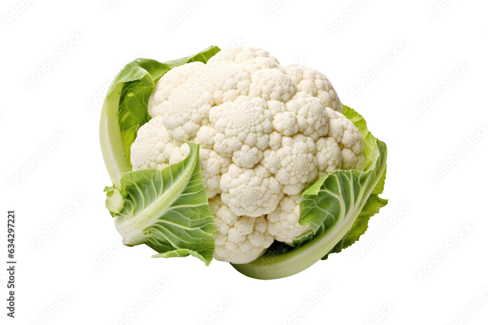 Cauliflower on transparent background. Generative Ai Cauliflower on transparent background. Generative Ai