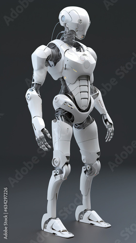 ai generated illustration full length of futuristic modern robot