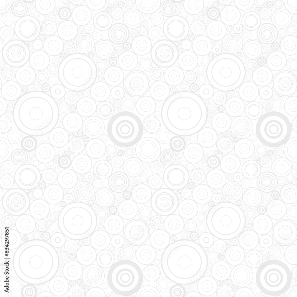 White background with gray abstract circle lines seamless isolated