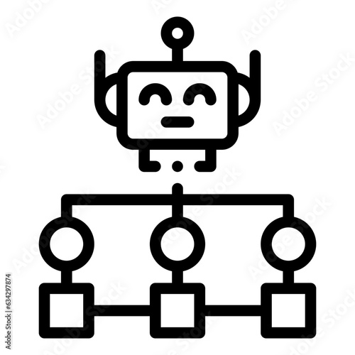 robot algorithm icon