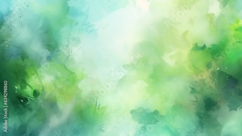 abstract blurred light watercolor fresh green eco background.