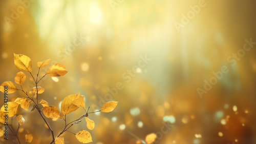abstract light autumn background yellow leaves autumn mood change of season. © kichigin19