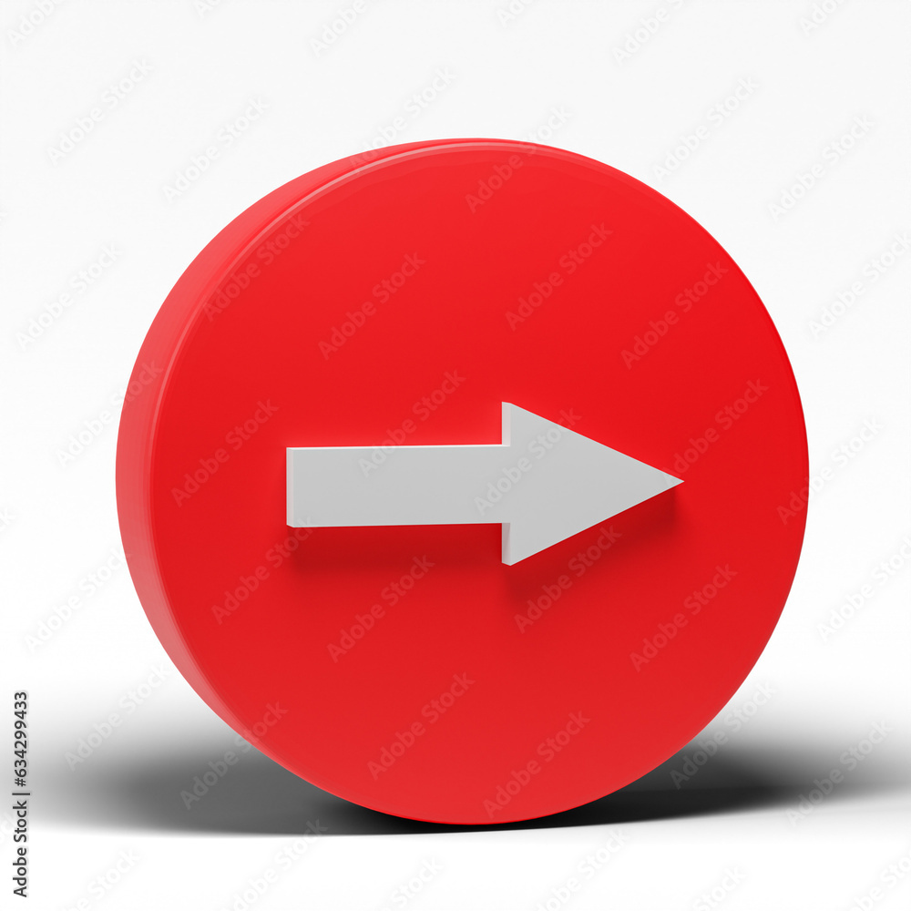3D rendering, Arrow pointer in circle isolated on transparent background. Cartoon minimal style. 3D rendering, Arrow pointer in circle isolated on transparent background. Cartoon minimal style.