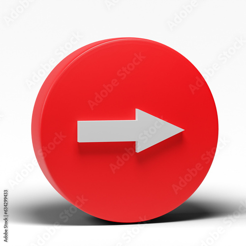 Free Download 3D rendering, Arrow pointer in circle isolated on transparent background. Cartoon minimal style. - GFXLoad