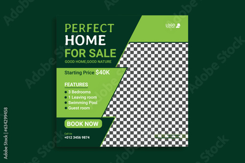 real estate social media post, banner design, ads design post, home social media post