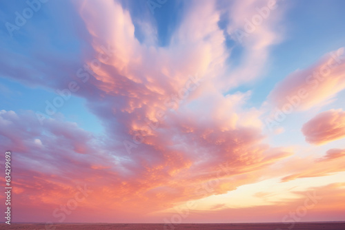 Psychedelic Cloudscape: A dance of iridescent clouds against a pastel sky © LisaDi