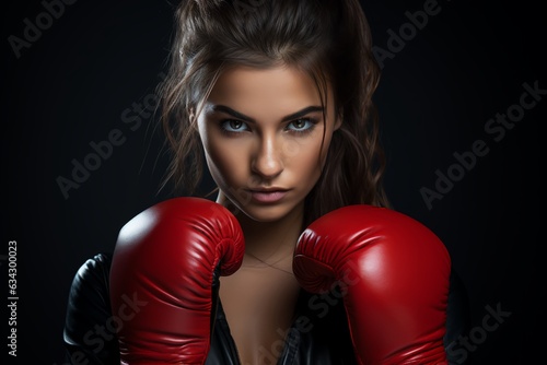 woman with boxing gloves © Mateusz