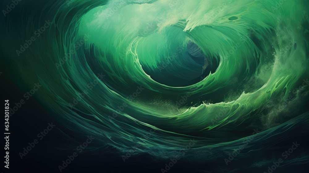 Waves in Green Colors Waves in Green Colors