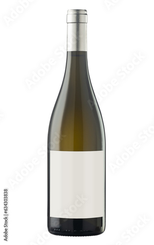 Isolated Wine bottle on white background