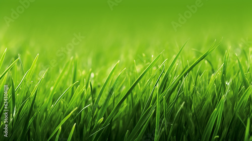 green young grass panorama horizontal.
