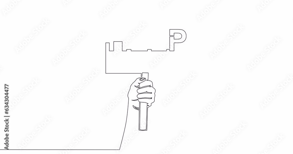 Self drawing line animation hand holding help sign whiteboard continuous one single line drawn concept video Self drawing line animation hand holding help sign whiteboard continuous one single line drawn concept video