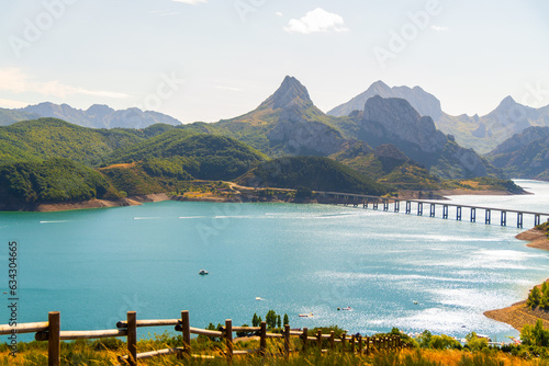 Majestic Peaks and Azure Lake: Captivating Beauty of Mountain Waters