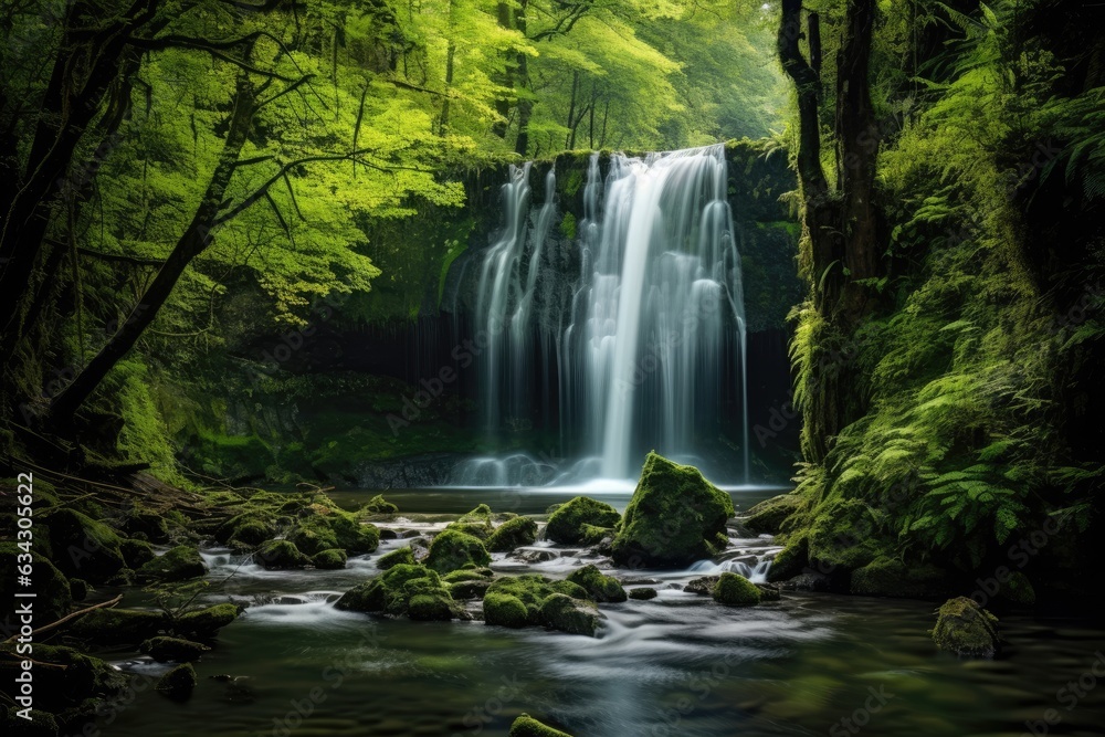 Obraz premium Waterfall in the Forest