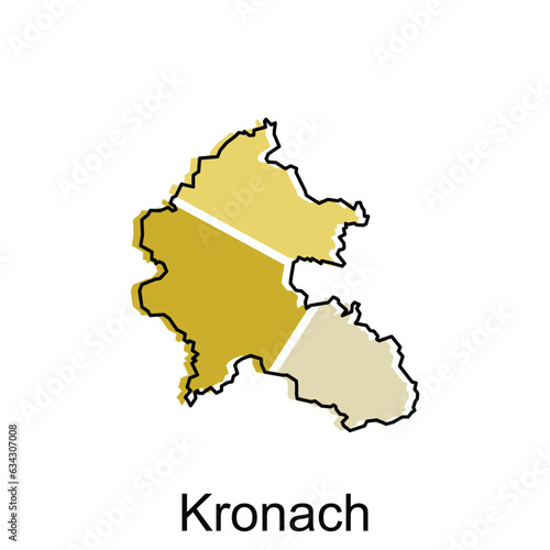 Kronach world map vector design template  graphic style isolated on white background  suitable for your company
