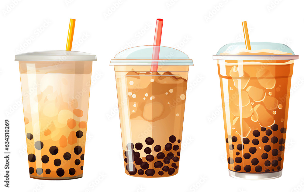 Bubble Tea Collection. generative ai Bubble Tea Collection. generative ai
