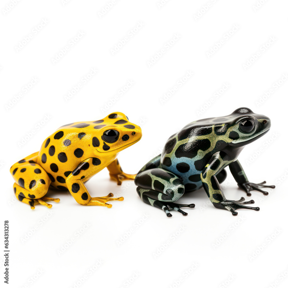 Obraz premium lifestyle photo dyeing poison arrow frog on white background