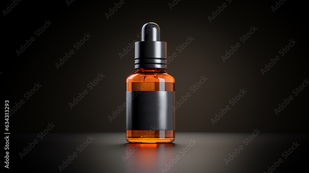 logo mockup small drop bottle 10ml with a blank label for product presentation and display in studio logo mockup small drop bottle 10ml with a blank label for product presentation and display in studio