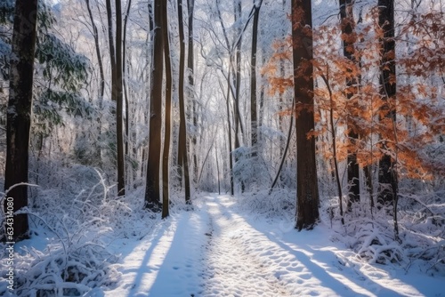 Snowy Forest Trail © mindscapephotos