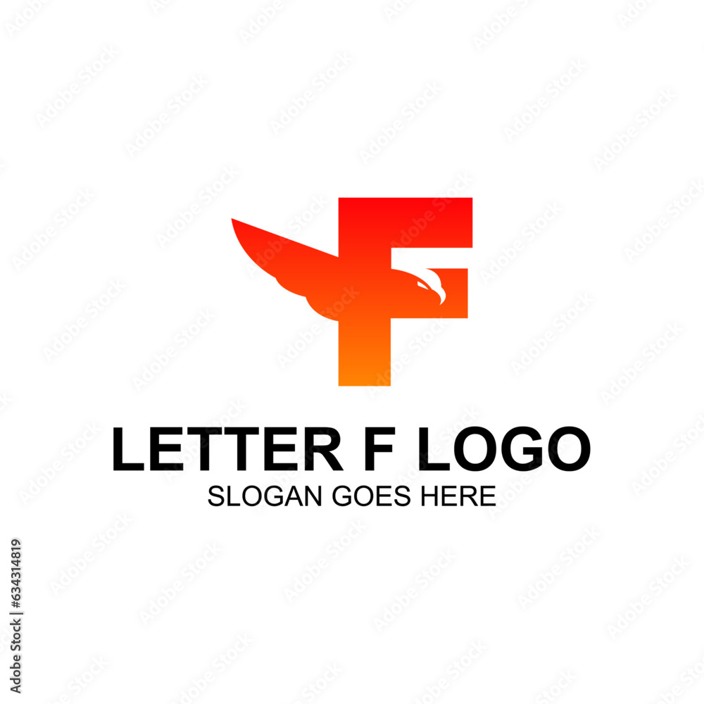 Obraz premium Letter F logo design vector art lattermark logo