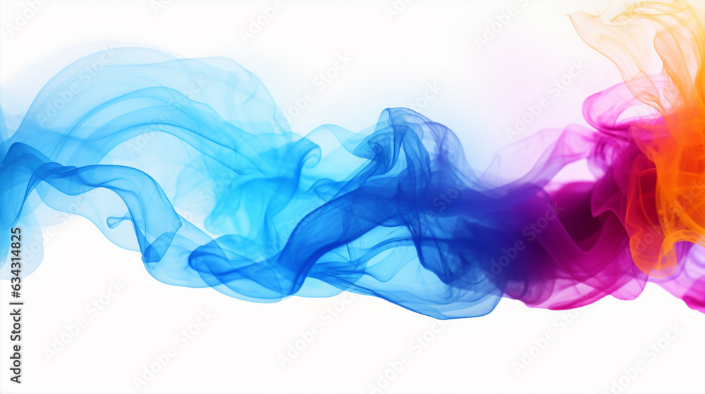 Fototapeta premium Multi-color smoke explosion chaotic art background