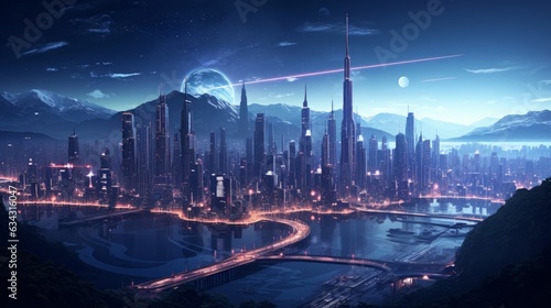 Metropolis Unplugged  A futuristic city experiencing a temporary power outage  revealing its hidden beauty in the absence of neon lights   generative AI