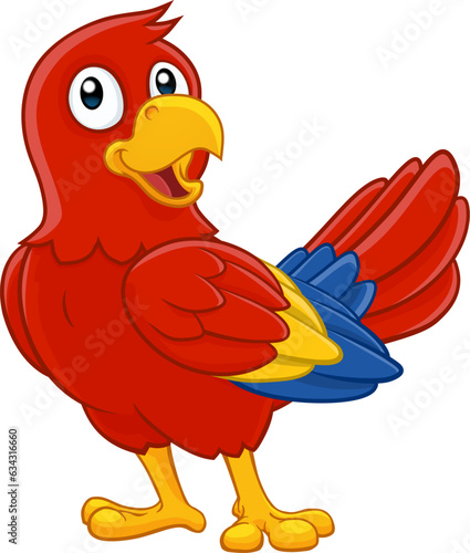 A parrot red macaw bird cut...