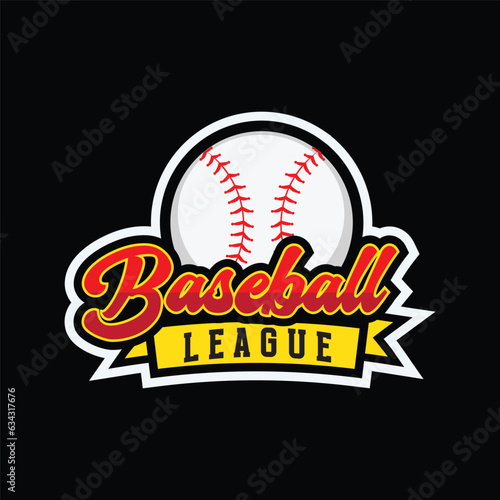 Modern professional  Baseball league  emblem for baseball team