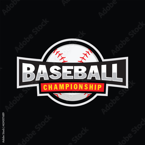 Modern professional Baseball championship emblem for baseball team