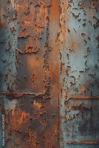 Dirt and rusty metal gate, wall texture background