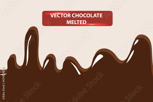 vector chocolate bar melted down