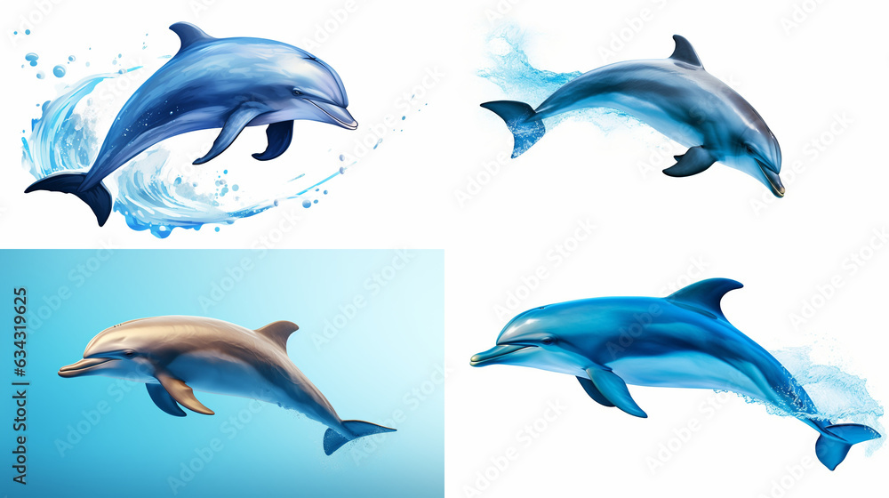 dolphin isolated on white dolphin isolated on white