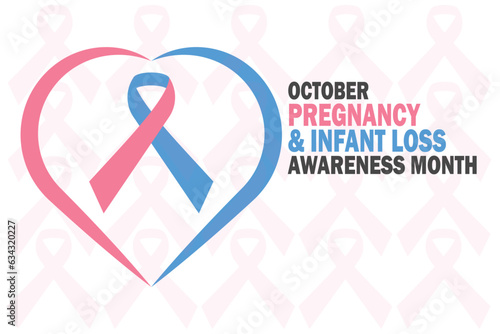 October Pregnancy & Infant Loss Awareness Month. Holiday concept. Template for background, banner, card, poster with text inscription. Vector illustration