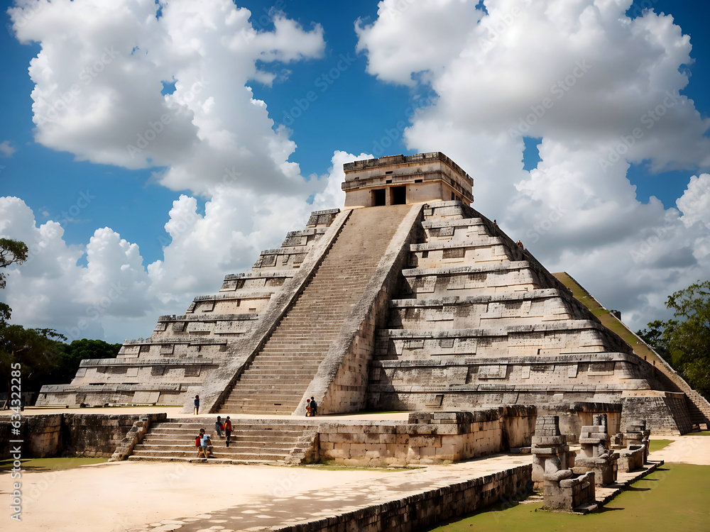 _Ancient_Mayan_pyramid_Chichen_Itza_Yucatan_Mexi