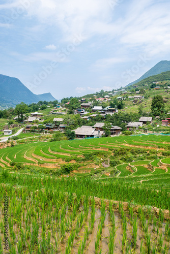 countryside view of sapa valley, vietnam