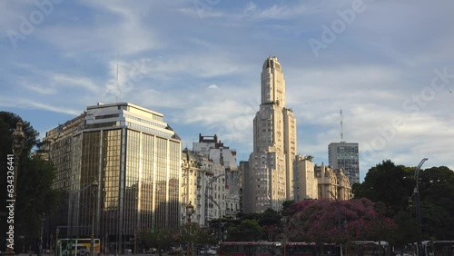 
View of Retiro neighborhood with the Kavanagh Building skyscraper. Buenos Aires, Argentina