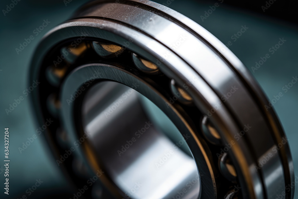 Macro shot of a bearing with a specialized coating, highlighting its resistance to wear and tear Macro shot of a bearing with a specialized coating, highlighting its resistance to wear and tear