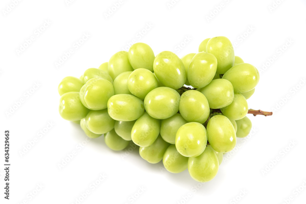 Shine muscat grape isolated on white background. Japanese fruit. Shine muscat grape isolated on white background. Japanese fruit.
