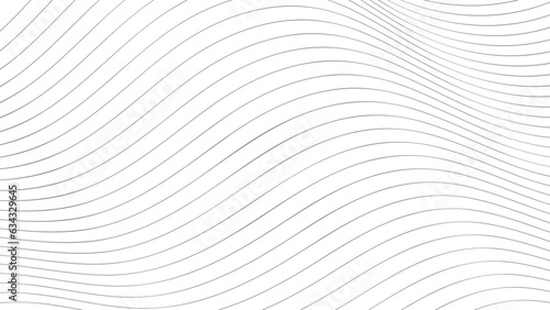Minimal abstract geometric pattern with wavy thin lines. Optical illusion vector template