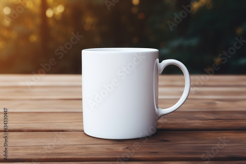 White Mug Mockup on background. Perfect for businesses selling mug. Generative AI.