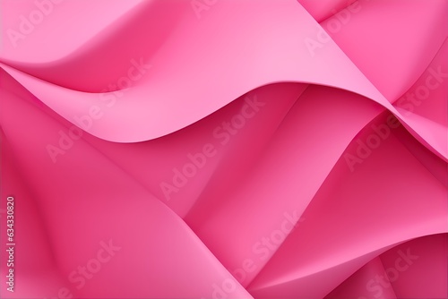 Modern pink background, waves with 3D effect