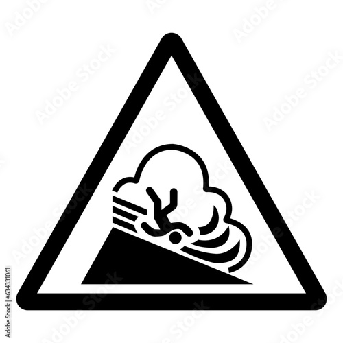 Cliff Area Symbol Sign, Vector Illustration, Isolate On White Background Label. EPS10