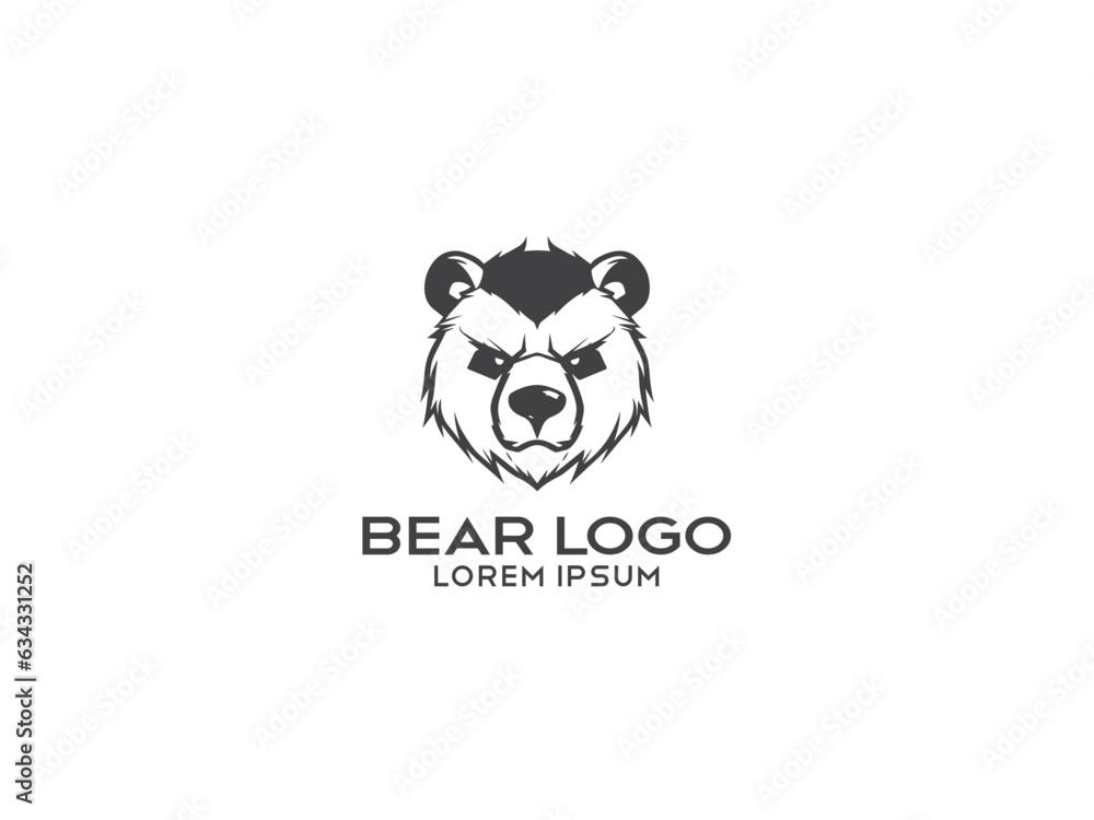 Teddy bear logo design, premium vector and illustration,