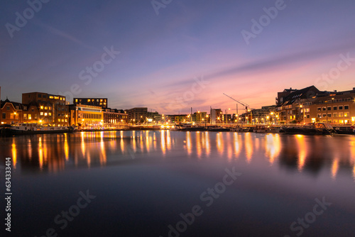 netherlands sunset over the river © Myroslav