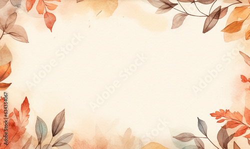 watercolor autumn background  texture  pattern. orange  yellow  red leaves. for design