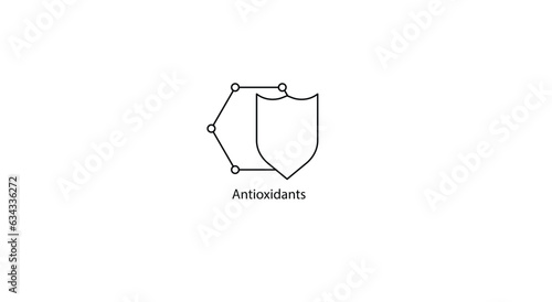 Vector Icon Representing Antioxidants for Health, Wellness, and Nutritional Products.